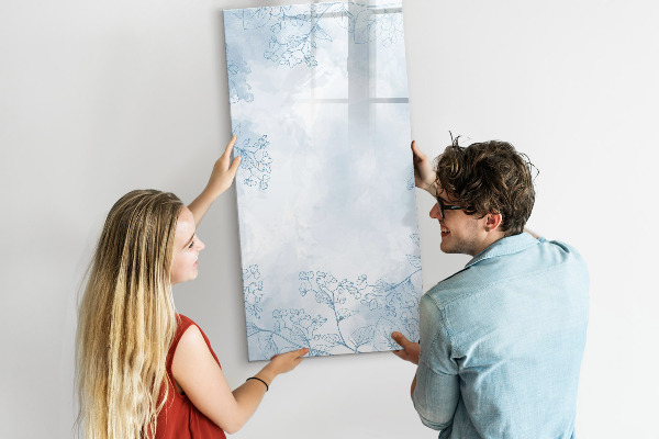 Decoratief glazen wandbord beschrijfbaar en magnetisch Creatief moodboard voor foto's en notities