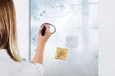 Decoratief glazen wandbord beschrijfbaar en magnetisch Creatief moodboard voor foto's en notities