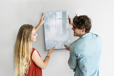 Decoratief glazen wandbord beschrijfbaar en magnetisch Creatief moodboard voor foto's en notities