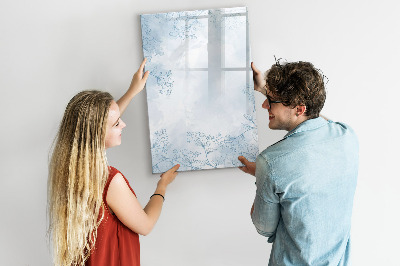 Decoratief glazen wandbord beschrijfbaar en magnetisch Creatief moodboard voor foto's en notities