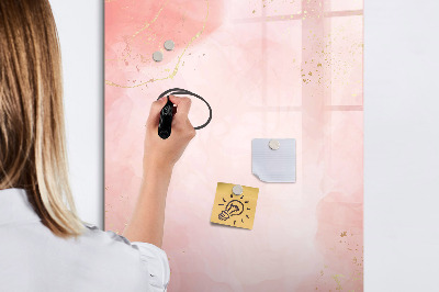 Decoratief glazen wandbord beschrijfbaar en magnetisch Pastelkarton voor foto's en notities