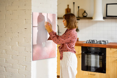 Decoratief glazen wandbord beschrijfbaar en magnetisch Pastelkarton voor foto's en notities