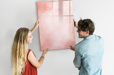 Decoratief glazen wandbord beschrijfbaar en magnetisch Pastelkarton voor foto's en notities