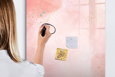 Decoratief glazen wandbord beschrijfbaar en magnetisch Pastelkarton voor foto's en notities