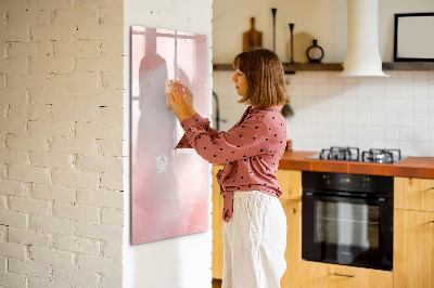 Decoratief glazen wandbord beschrijfbaar en magnetisch Pastelkarton voor foto's en notities