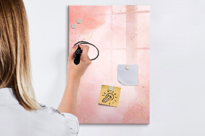 Decoratief glazen wandbord beschrijfbaar en magnetisch Pastelkarton voor foto's en notities