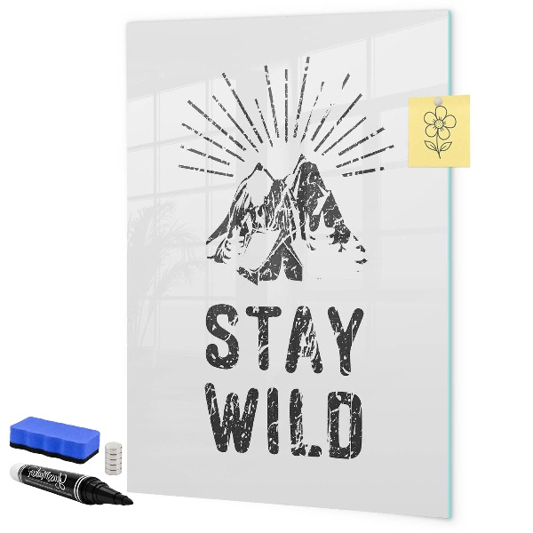 Memobord van glas met print inclusief neodymium magneten Een creatieve ruimte voor herinneringen en foto's