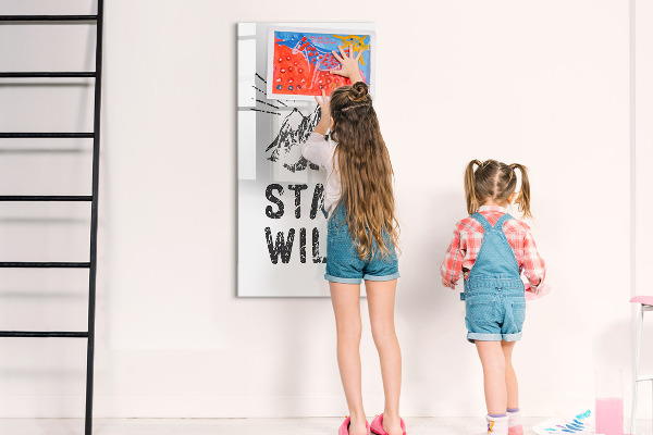 Memobord van glas met print inclusief neodymium magneten Een creatieve ruimte voor herinneringen en foto's