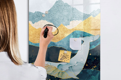 Memobord van glas met print inclusief neodymium magneten Creatief moodboard voor foto's en notities
