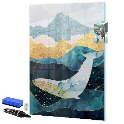 Memobord van glas met print inclusief neodymium magneten Creatief moodboard voor foto's en notities
