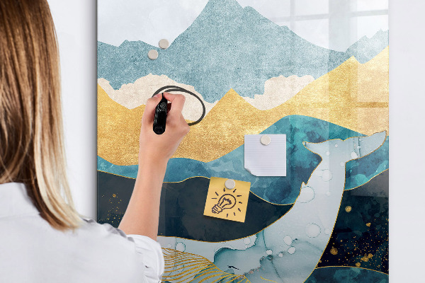 Memobord van glas met print inclusief neodymium magneten Creatief moodboard voor foto's en notities