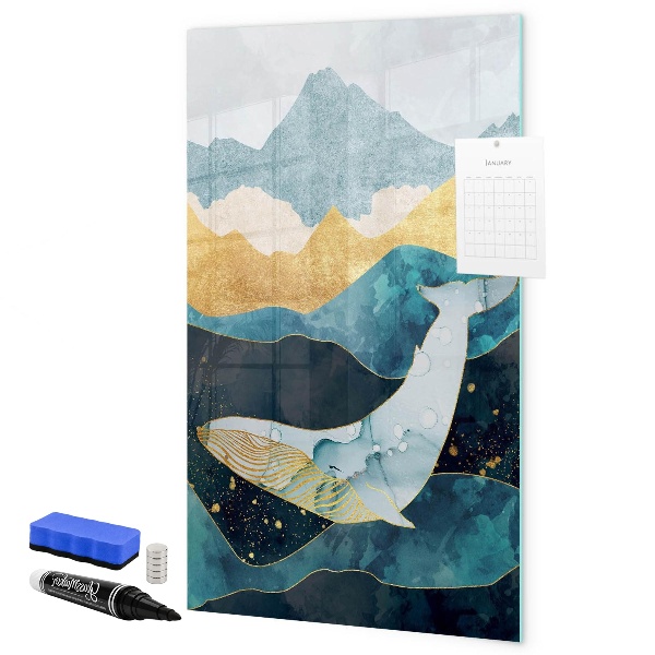 Memobord van glas met print inclusief neodymium magneten Creatief moodboard voor foto's en notities