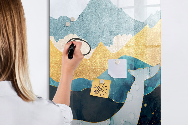 Memobord van glas met print inclusief neodymium magneten Creatief moodboard voor foto's en notities