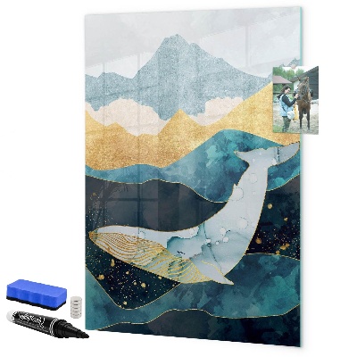 Memobord van glas met print inclusief neodymium magneten Creatief moodboard voor foto's en notities