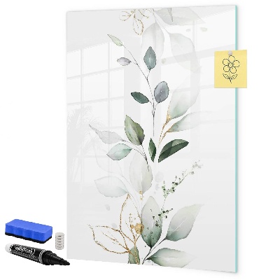 Decoratief glazen wandbord beschrijfbaar en magnetisch Stijlvol bord voor foto's en notities