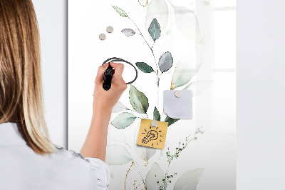 Decoratief glazen wandbord beschrijfbaar en magnetisch Stijlvol bord voor foto's en notities