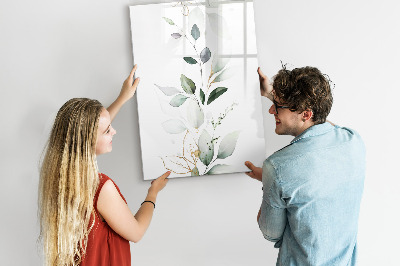 Decoratief glazen wandbord beschrijfbaar en magnetisch Stijlvol bord voor foto's en notities
