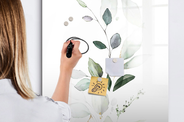 Decoratief glazen wandbord beschrijfbaar en magnetisch Stijlvol bord voor foto's en notities