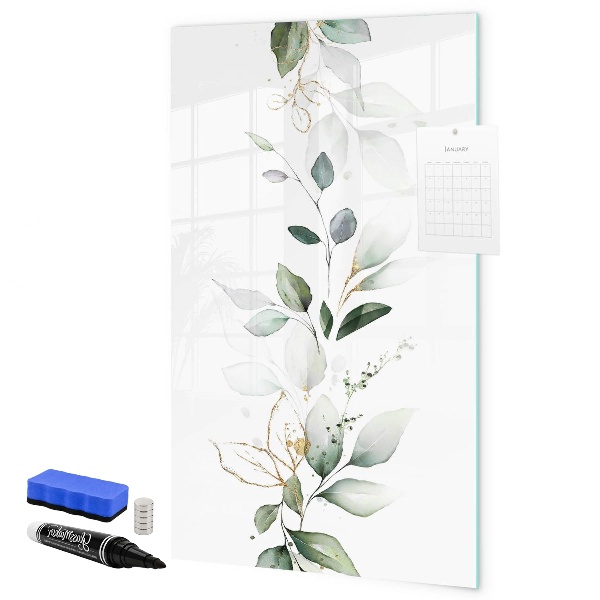 Decoratief glazen wandbord beschrijfbaar en magnetisch Stijlvol bord voor foto's en notities