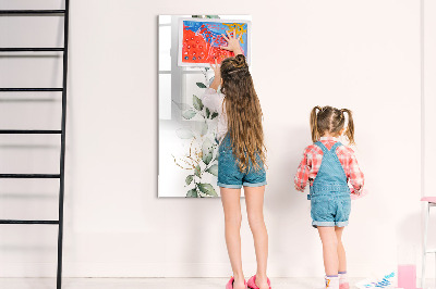 Decoratief glazen wandbord beschrijfbaar en magnetisch Stijlvol bord voor foto's en notities