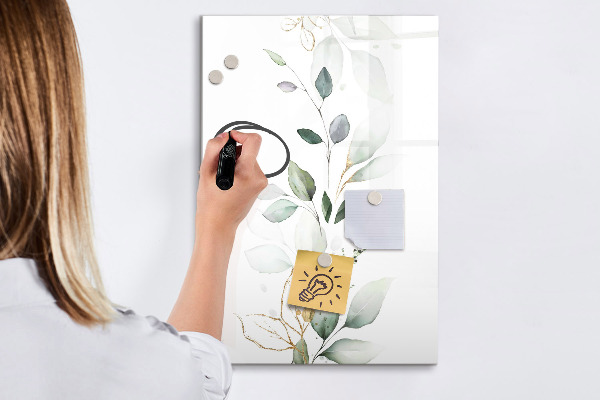 Decoratief glazen wandbord beschrijfbaar en magnetisch Stijlvol bord voor foto's en notities