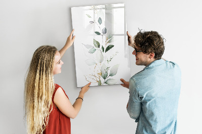 Decoratief glazen wandbord beschrijfbaar en magnetisch Stijlvol bord voor foto's en notities