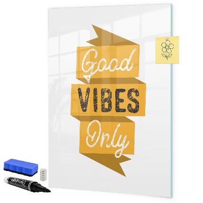 Memobord van glas met print inclusief neodymium magneten Creatief moodboard voor foto's en notities