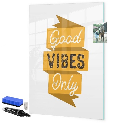 Memobord van glas met print inclusief neodymium magneten Creatief moodboard voor foto's en notities