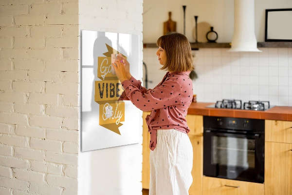 Memobord van glas met print inclusief neodymium magneten Creatief moodboard voor foto's en notities