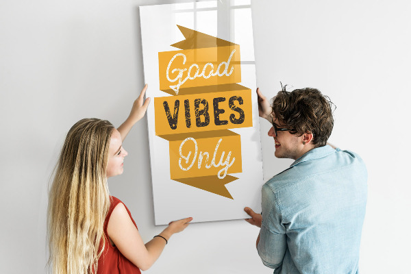 Memobord van glas met print inclusief neodymium magneten Creatief moodboard voor foto's en notities