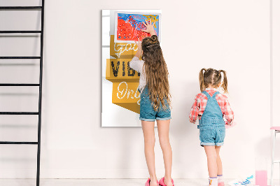 Memobord van glas met print inclusief neodymium magneten Creatief moodboard voor foto's en notities