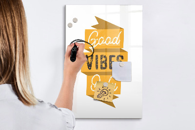 Memobord van glas met print inclusief neodymium magneten Creatief moodboard voor foto's en notities