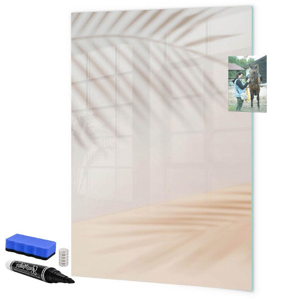Memobord van glas met print inclusief neodymium magneten Notitie- en fotobord