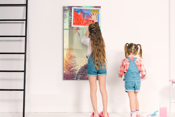 Memobord van glas met print inclusief neodymium magneten Creatief moodboard voor foto's en notities