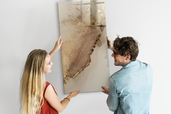 Memobord van glas met print inclusief neodymium magneten Stijlvol bord voor foto's en notities