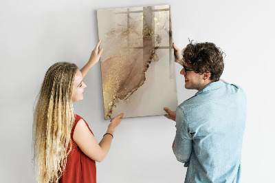 Memobord van glas met print inclusief neodymium magneten Stijlvol bord voor foto's en notities