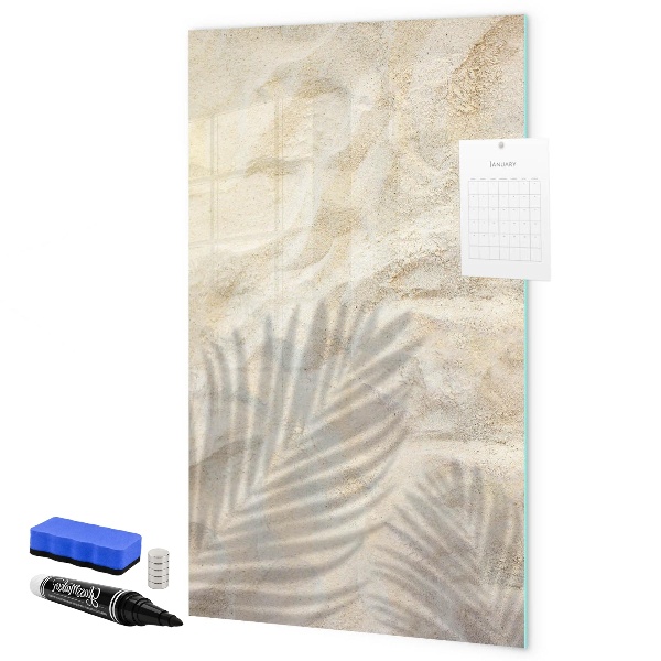 Decoratief glazen wandbord beschrijfbaar en magnetisch Fotobord met accessoires