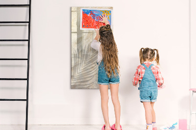 Decoratief glazen wandbord beschrijfbaar en magnetisch Fotobord met accessoires