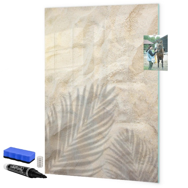 Decoratief glazen wandbord beschrijfbaar en magnetisch Fotobord met accessoires