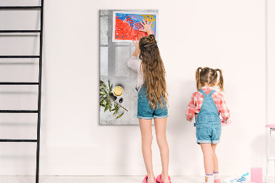 Memobord van glas met print inclusief neodymium magneten Modern prikbord voor notities en foto's