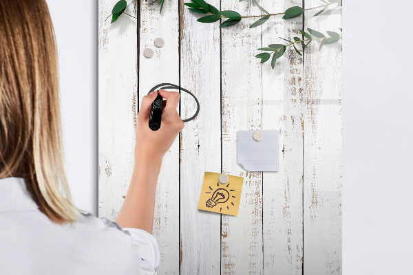 Memobord van glas met print inclusief neodymium magneten Een creatieve ruimte voor herinneringen en foto's