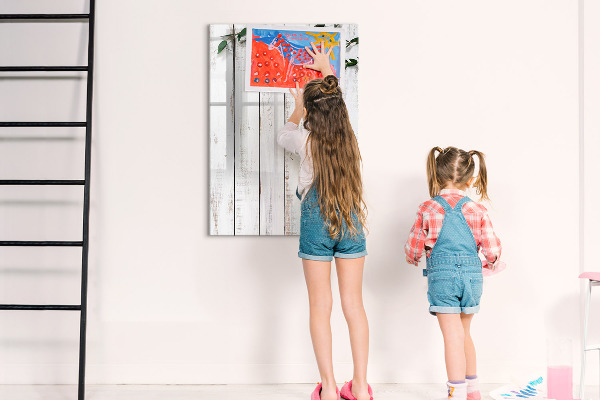 Memobord van glas met print inclusief neodymium magneten Een creatieve ruimte voor herinneringen en foto's