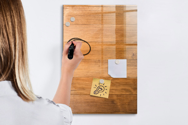 Memobord van glas met print inclusief neodymium magneten Een knusse plek voor herinneringen en foto's.