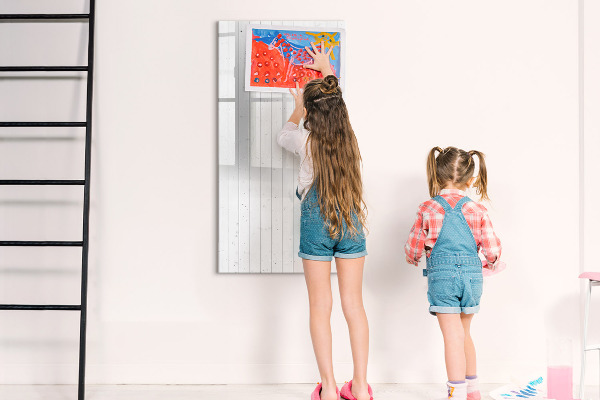 Decoratief glazen wandbord beschrijfbaar en magnetisch Bord voor foto's en notities