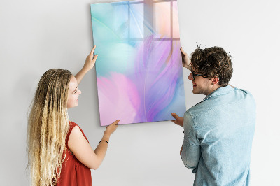 Memobord van glas met print inclusief neodymium magneten Een kleurrijk prikbord voor notities en foto's