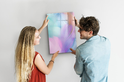 Memobord van glas met print inclusief neodymium magneten Een kleurrijk prikbord voor notities en foto's