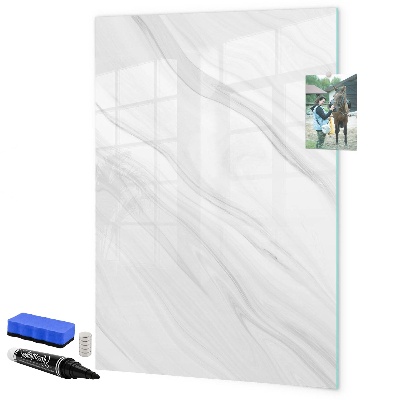 Memobord van glas met print inclusief neodymium magneten Stijlvol bord voor foto's en notities