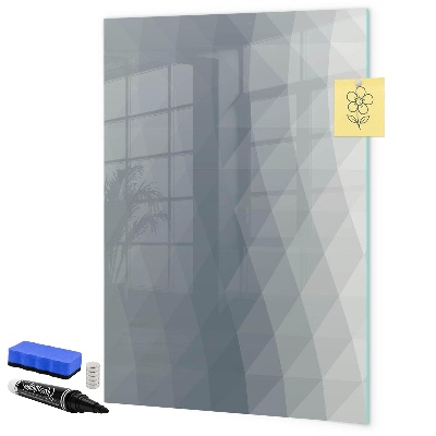 Decoratief glazen wandbord beschrijfbaar en magnetisch Notitie- en fotobord