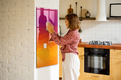 Memobord van glas met print inclusief neodymium magneten Een kleurrijk prikbord voor notities en foto's