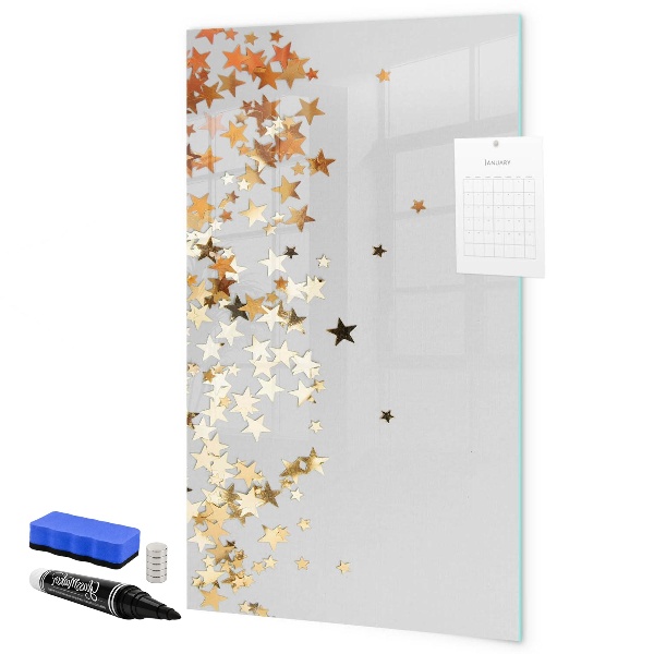 Memobord van glas met print inclusief neodymium magneten Creatief moodboard voor foto's en notities